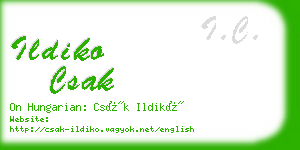 ildiko csak business card